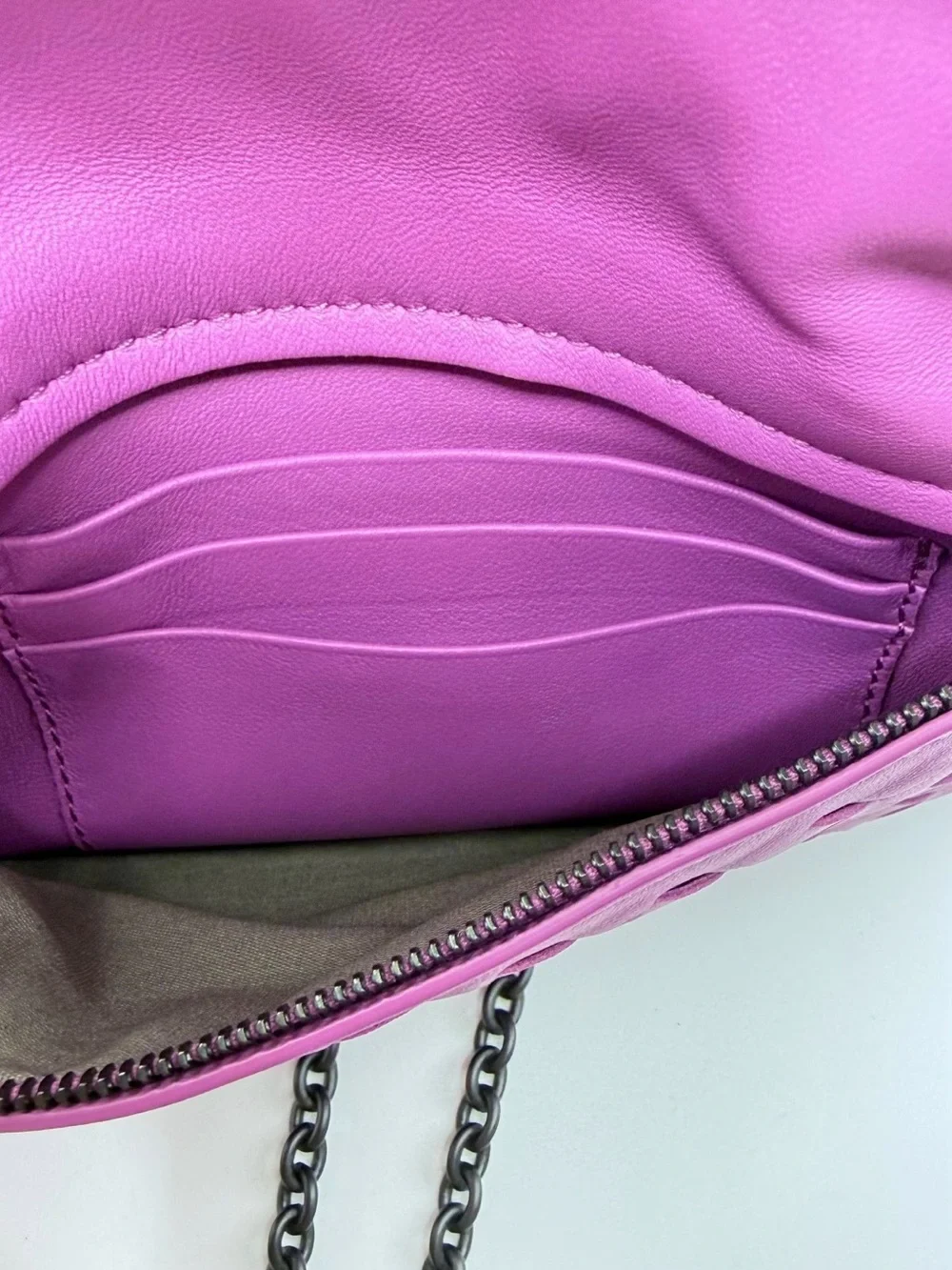 Bottega Veneta Expandable Chain Crossbody Bag Intrecciato Nappa Small